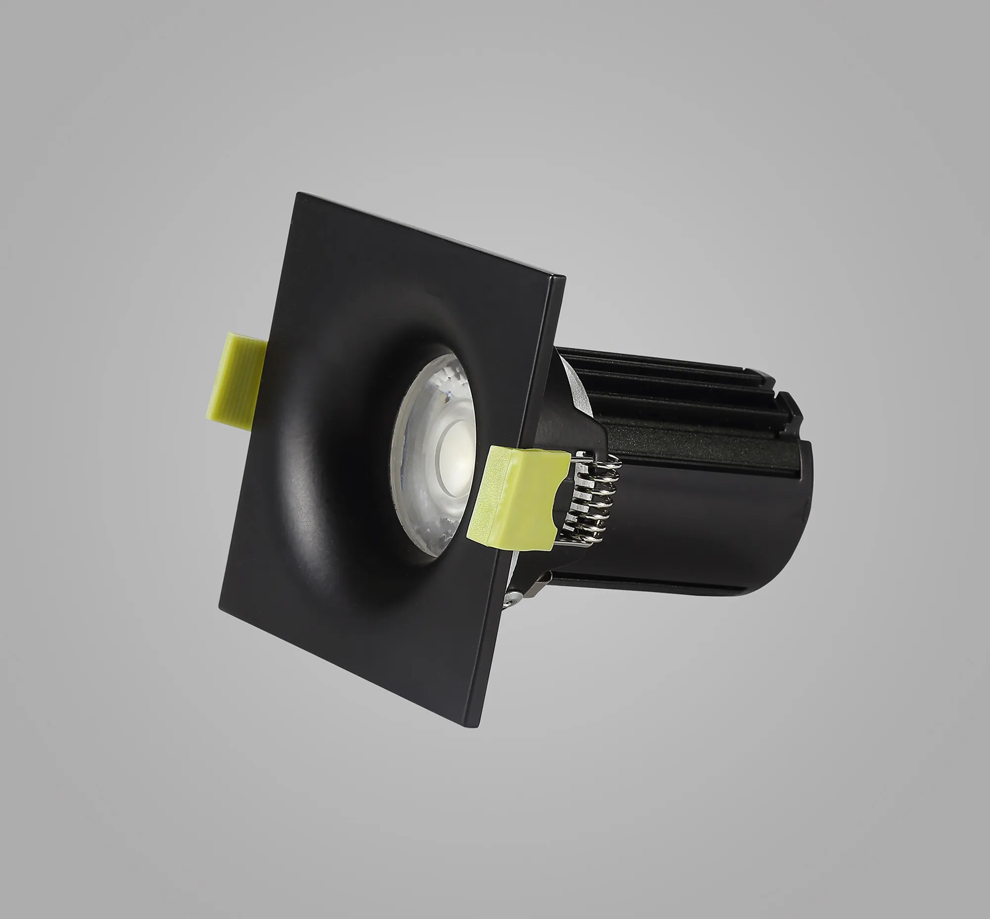 Bruve 10 Tridonic Powered 10W 2700K 710lm 36° CRI>90 LED Engine Matt Black Fixed Square Recessed Downlight, Inner Glass cover, IP65 DM200828  Dlux Bruve SQ 10 IP65
